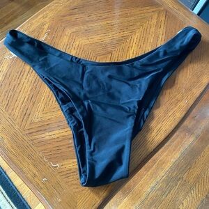Zaful Black Low Coverage Bikini Bottom